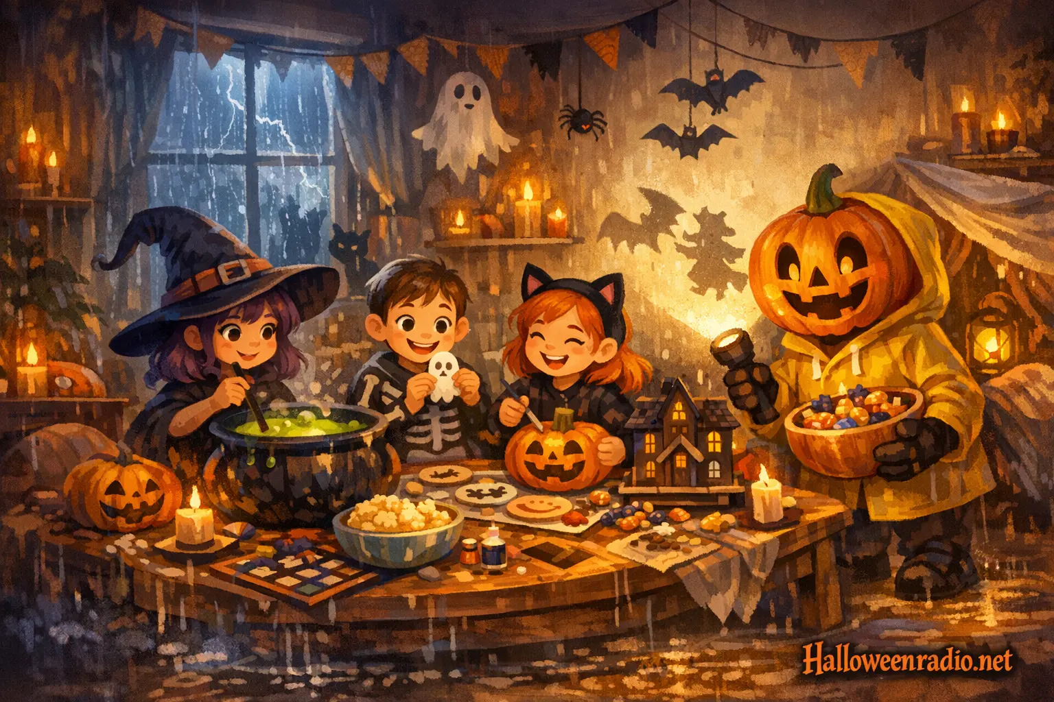 Rainy day Halloween ideas when outdoor plans fall apart