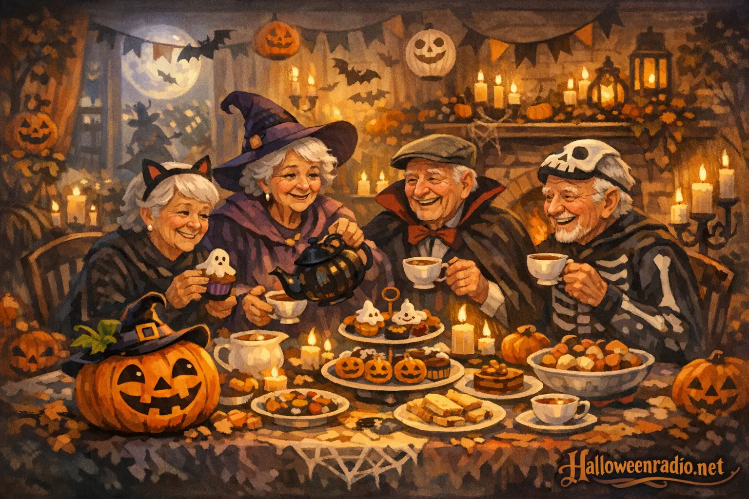 How to organize a Halloween tea party for seniors