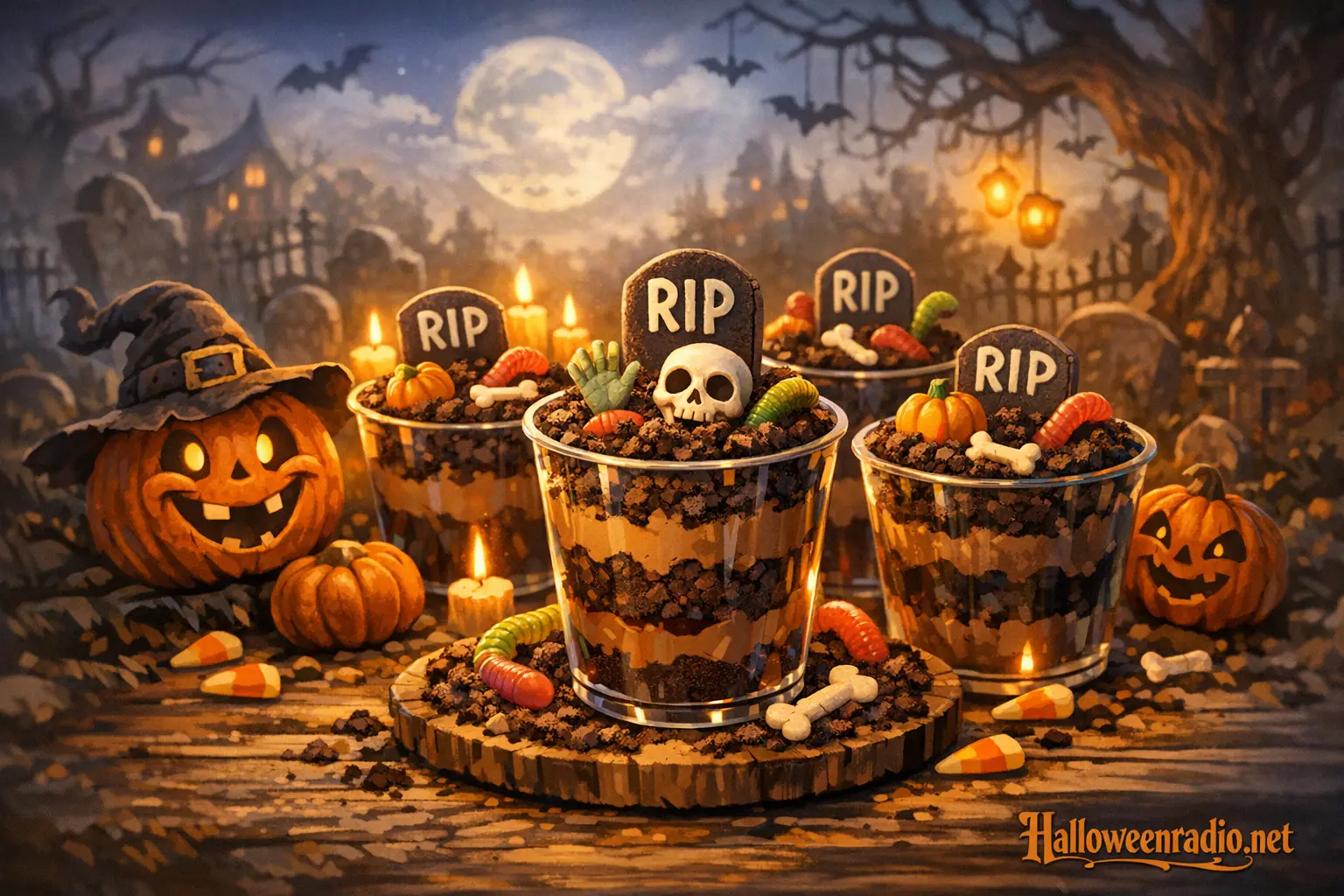 Graveyard dirt cups: the classic Halloween dessert, elevated